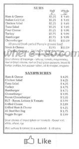 Watsons Carry Out Menu, Jefferson, Md - Page 3
