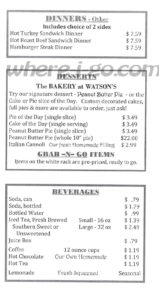 Watsons Carry Out Menu, Jefferson, Md - Page 4